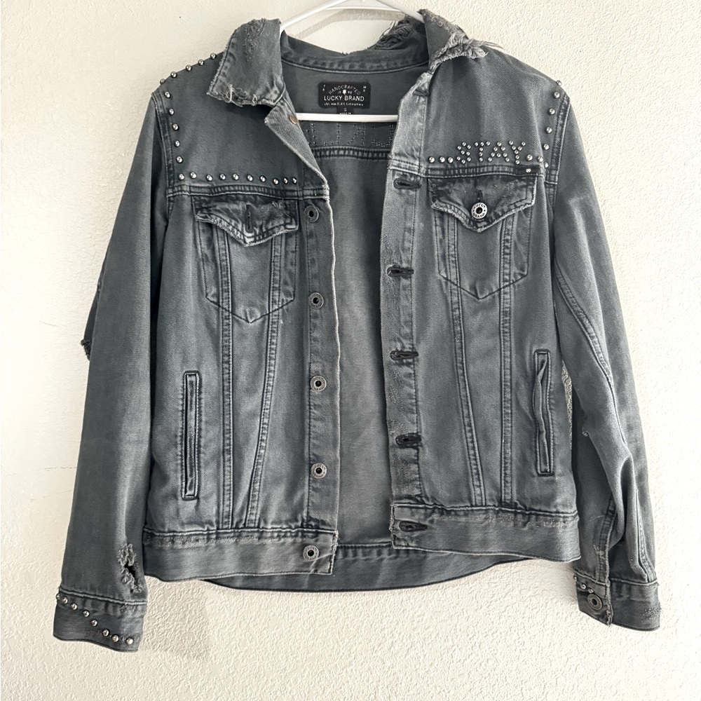 Black denim jacket